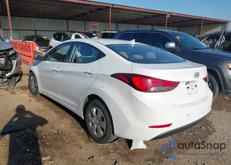 2016 Hyundai Elantra Se from USA, damaged, VIN 5NPDH4AEXGH706871